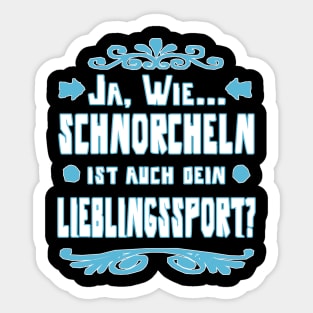 Schnorcheln Tauchen Korallen Mädchen Spruch Sticker